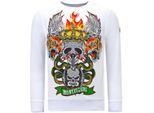 Tony Backer Sweater met print skull head