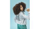 Looxs Revolution Sweatvest grey melee rugprint voor meisjes in de kleur