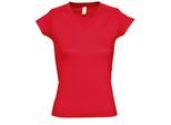 SOLS Dames/dames Maan V Hals T-Shirt met korte mouwen (Rood)