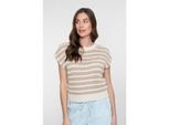 Geisha pullover ajour stripe 64362-70 720 sand/off-white