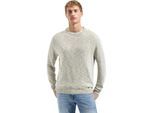 No Excess Pullover crewneck melange with line taupe