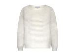 Red Button Sweater srb4651 fluffy ajour ecru