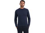 No Excess Pullover crewneck jacquard solid night