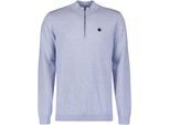 No Excess Pullover stand up collar half zip m blue