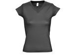 SOLS Dames/dames Maan V Hals T-Shirt met korte mouwen (Donkergrijs)