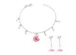 Orphelia 'Schattig' Kinder 925 Sterling Zilveren Set: Armband + Oorbellen - Zilver SET-7133