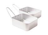 Trespass Rommelige aluminium messentin (Pakket van 2) (Zilver)
