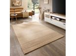 Wollteppich THEKO "Origin Loop Uni", beige (sand), B:250cm H:10mm L:300cm, Schurwolle, Teppiche, handgetuftet, reine Schurwolle, Unifarben