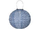 LED Solarleuchte "Solar Dekoration Festa", blau, B:25cm H:25cm L:25cm T:25cm Ø:25cm, PARFORCE TRADITIONAL HUNTING, Leuchten, Solar, Dämmerungssensor, Lochmuster mit Schatteneffekt