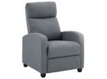 P & B , Hellgrau , Holz, Textil , Eiche , Sperrholz , 68.5x86x100 cm , Relaxfunktion, Liegefunktion ,