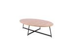 Möbelix , Schwarz, Beigebraun , Holzwerkstoff , oval , 55x37x80 cm , Wohnzimmer, Wohnzimmertische, Couchtische, Couchtische rund