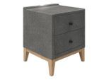 James Wood , Anthrazit , Holz, Metall, Glas, Textil, Holzwerkstoff , Eiche,Eiche , 2 Schublade(n) Schubladen , 49x58.5x46 cm ,