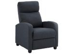 P & B , Dunkelgrau , Holz, Textil , Eiche , Sperrholz , 68.5x86x100 cm , Relaxfunktion, Liegefunktion ,