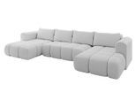 WOHNLANDSCHAFT CLOUD-U 405x185x90 Hellgrau Bouclé