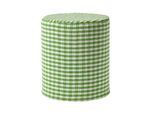 SITZPOUF Vichy-Karo grün, Hocker rund 40/40/42 cm