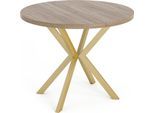 ESSTISCH Flora runder ausziehbarer, Sonoma Eiche 120-200/120/76 cm