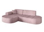 ECKSOFA Ottomane Links TARO-L1 - 243x171x79,5 cm Rosa
