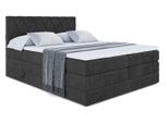 BOXSPRINGBETT LEPARO KING - 140 x 200 - H3/H4 - Schwarz