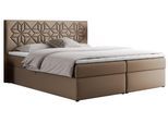 BOXBETT LEILA 120/200 Braun Kunstleder - H4