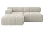 ECKSOFA modulares Sofa Razon-L1 - 190x160x70 cm Creme Cord