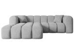 ECKSOFA Ottomane Links OLEA-L1 - 231x173x74 cm Hellgrau