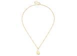 Kette mit Anhänger "Anhänger Tropfen, Silber 925", gold, GIORGIO MARTELLO MILANO, Halsketten, Damen, 45cm, Silber 925 (Sterlingsilber)