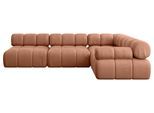 ECKSOFA modulares Sofa Mende-L2 - 285x190x70 cm Apricot Velours