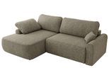 ECKSCHLAFSOFA CUBO L Grau Struktur - links