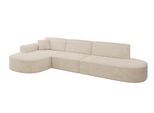 ECKSOFA Ottomane Links MARI-L2 - 328x171x79 cm Beige Velours