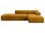 ECKSOFA modulares Sofa Lizur-L1 - 285x160x70 cm Senfgelb Cord