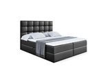 BOXBETT mit H3-Matratze und Lattenrost - APO - 180x200 Schwarz Hochglanz