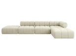 ECKSOFA modulares Sofa Kerru-L2 - 380x190x70 cm Beige Velours