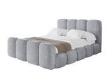 POLSTERBETT mit Bettkasten, Fußteil und Lattenrost, Boxbett ohne Matratze - KALA-Z 180x200 Hellgrau