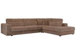 ECKSOFA Savona Braun breiter Cord - rechts
