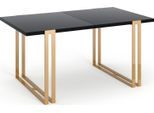 ESSTISCH Wolf rechteckig ausziehbar, Schwarz 120-220/80/76 cm