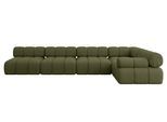 ECKSOFA modulares Sofa Mende-L3 - 380x190x70 cm Grün Bouclé