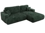 ECKSOFA OVO L Grün Cord - Rechts Seite