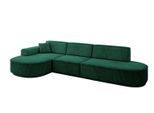 ECKSOFA Ottomane Links MARI-L2-v3 - 328x171x83 cm Grün Velours