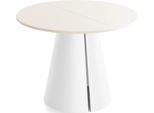 ESSTISCH Lamio runder ausziehbarer, Beige Cashmere 120-200/120/76 cm