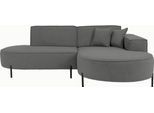 ECKSOFA Hana Loft 3-Sitzer Ecke Rechts, Boucle, Grau 241/80/168 cm