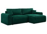 ECKSOFA NELSON Dunkelgrün Velvet