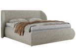 POLSTERBETT CAELA CLASSIC 160/200 - Hellgrau Strukture - Schaum-Matratze