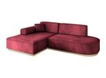 ECKSOFA Ottomane Links IREA-L1 - 232x165x80 cm Bordeauxrot