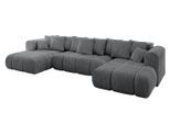 WOHNLANDSCHAFT CLOUD-U-v1 405x185x90 Dunkelgrau Cord