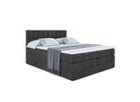 BOXSPRINGBETT MIAMI KING - 200x200 - H3/H4 - Schwarz