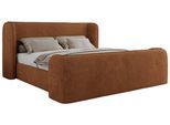 POLSTERBETT EMORA CLASSIC DUO 200/200 - Orange Strukture - Multipocket-Matratze