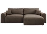 ECKSOFA NELSON Braun Velvet