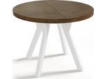ESSTISCH Twixy runder ausziehbarer, Lefkas Eiche 100-150/100/76 cm