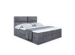 BOXBETT mit Matratze H4 und Lattenrost - BOXI3 - 160x200 cm - H4 - Dunkelgrau