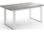 ESSTISCH Sana rechteckig ausziehbar, Grauer Beton 160/240/90/75 cm